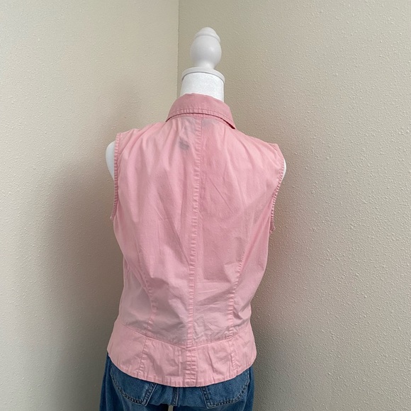 Vintage Express Sleeveless Button Down Top - Picture 4 of 8